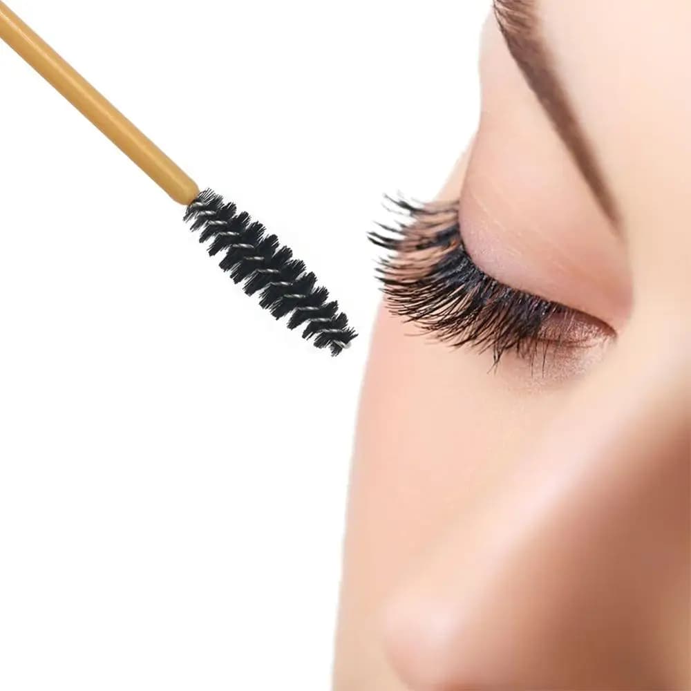 Brosse à cils professionnelle pour femme, tête de rouleau à cils, mascara au poulet noir, outils cosmétiques, pinceaux de maquillage, 1000 pièces