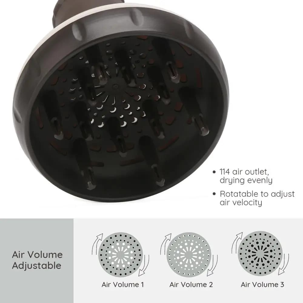 Segbeauty-Diffuseur amélioré pour sèche-cheveux, sèche-cheveux à coupe ondulée bouclée, diffuseur sans frisottis pour salon de coiffure