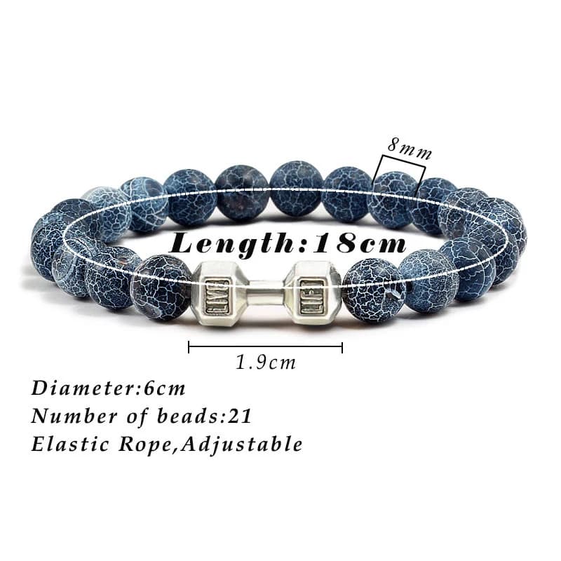 Bracelet en pierre volcanique naturelle pour hommes et femmes