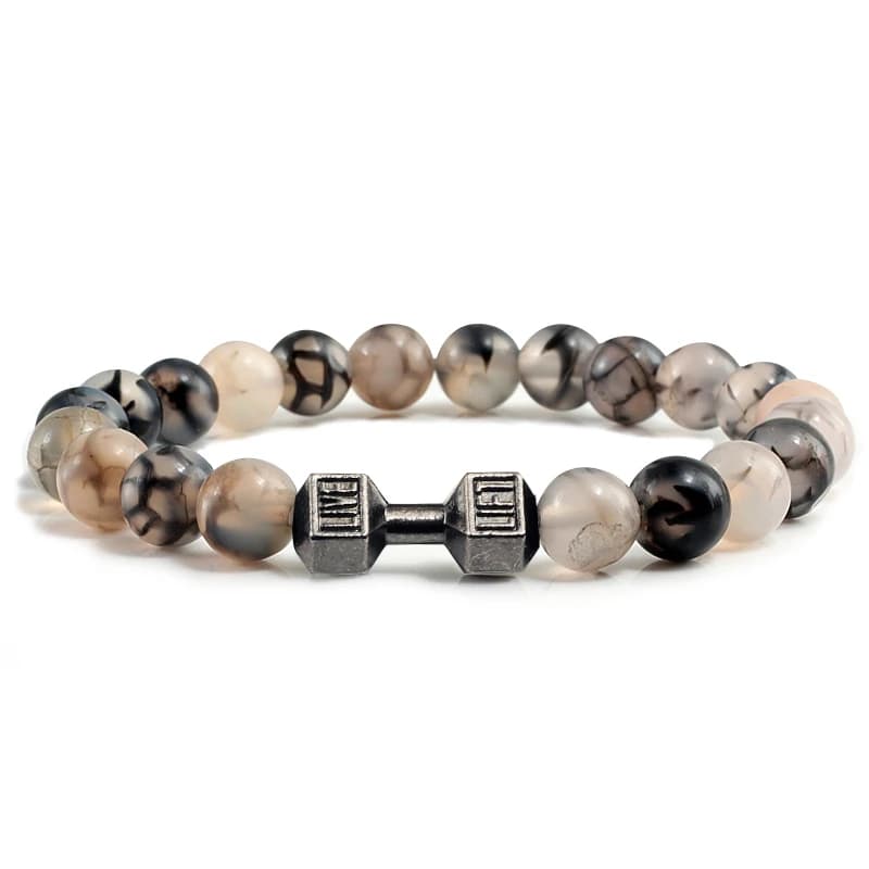 Bracelet en pierre volcanique naturelle pour hommes et femmes
