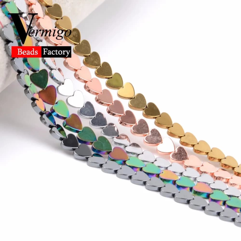 Pierre naturelle noire en hématite, cœur d'amour, perles amples pour la fabrication de bijoux, collier fait à la main, accessoires de charme, fil de 15 pouces