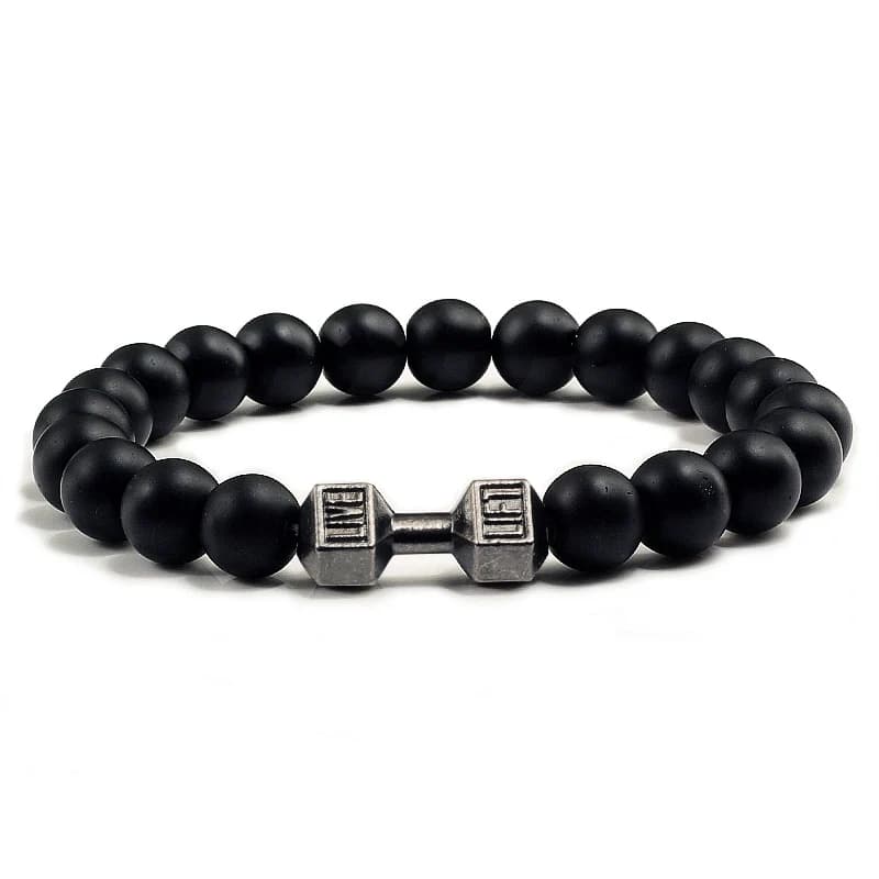 Bracelet en pierre volcanique naturelle pour hommes et femmes