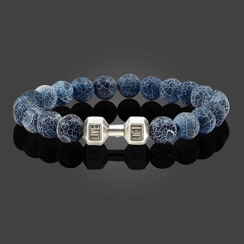 Bracelet en pierre volcanique naturelle pour hommes et femmes