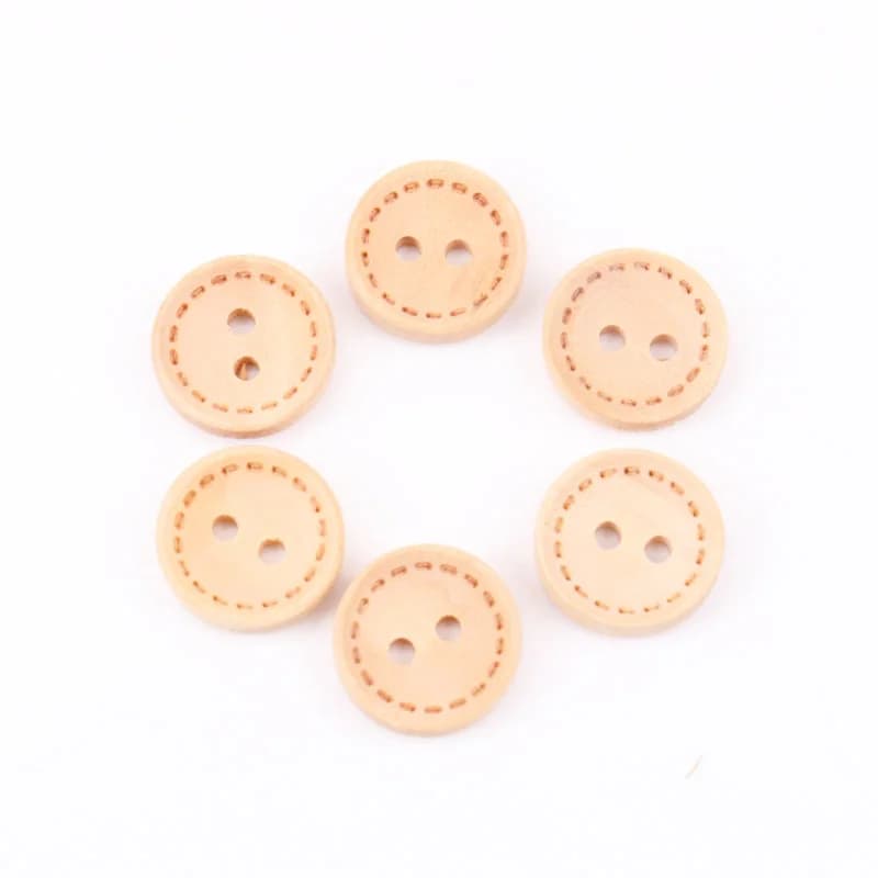 Boutons ronds en bois pour accessoires faits à la main, couture de vêtements, décoration, artisanat de Scrapbooking, bricolage, 12mm, 30 pièces