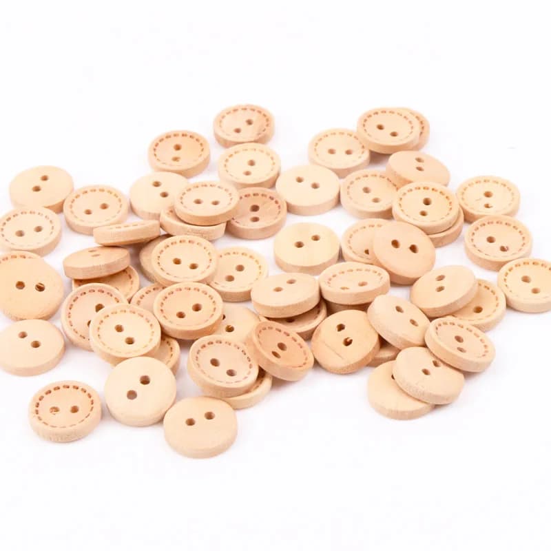 Boutons ronds en bois pour accessoires faits à la main, couture de vêtements, décoration, artisanat de Scrapbooking, bricolage, 12mm, 30 pièces