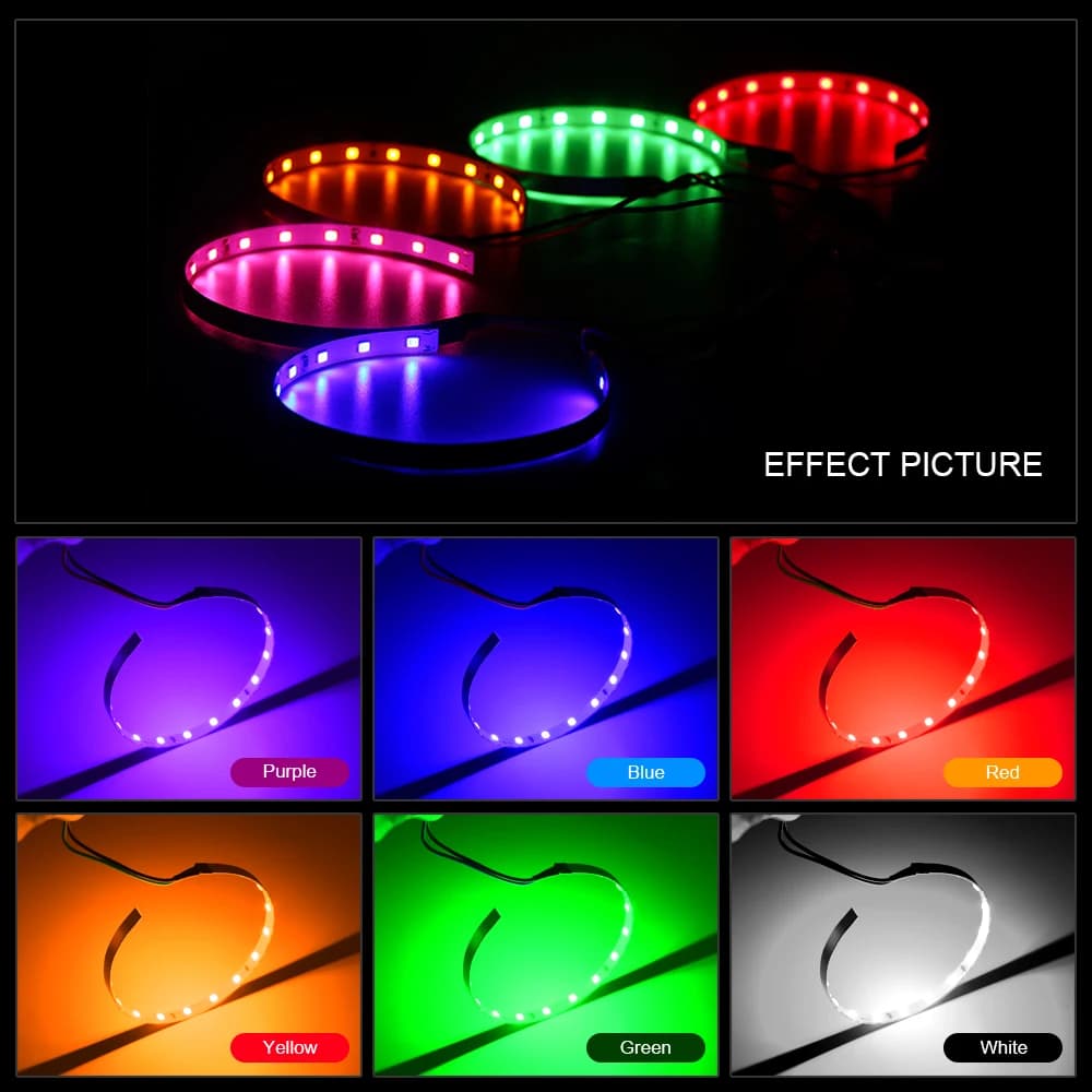 EURS LED diable yeux ange démon mauvais œil DRL LED Module phare projecteur lentille rénovation rouge bleu jaune blanc vert