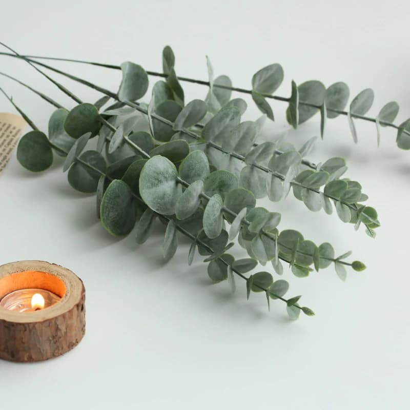 Fausses feuilles d'eucalyptus artificielles