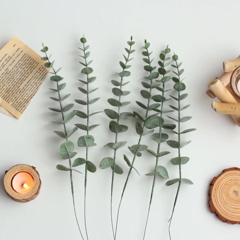 Fausses feuilles d'eucalyptus artificielles