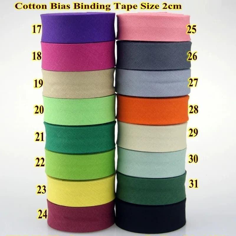 Ruban polarisé 100% coton, largeur 20mm, 3/4 pouces, 22 m/rouleau