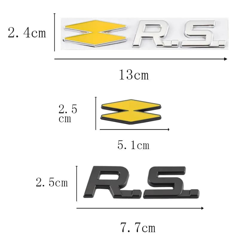 Autocollant de voiture avec Logo RS