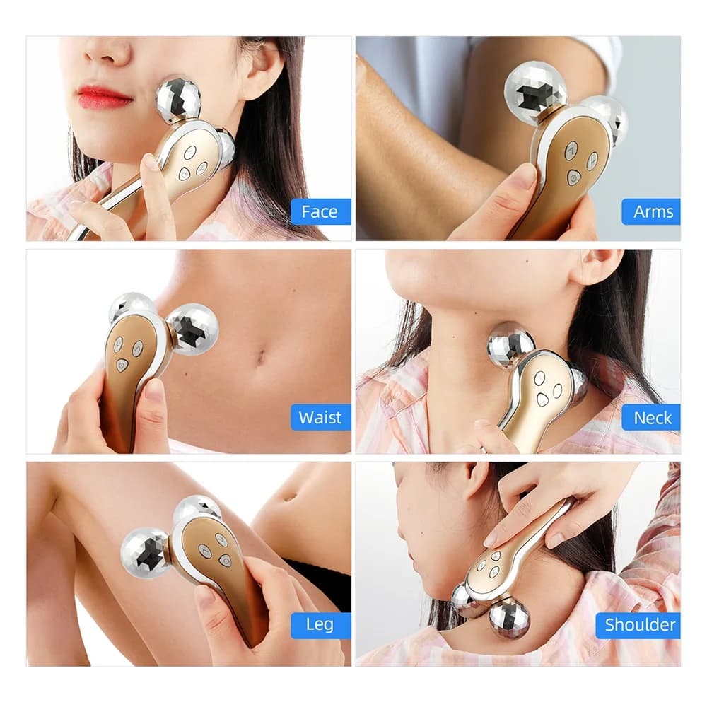 Rouleau de Massage par vibrations EMS pour le visage