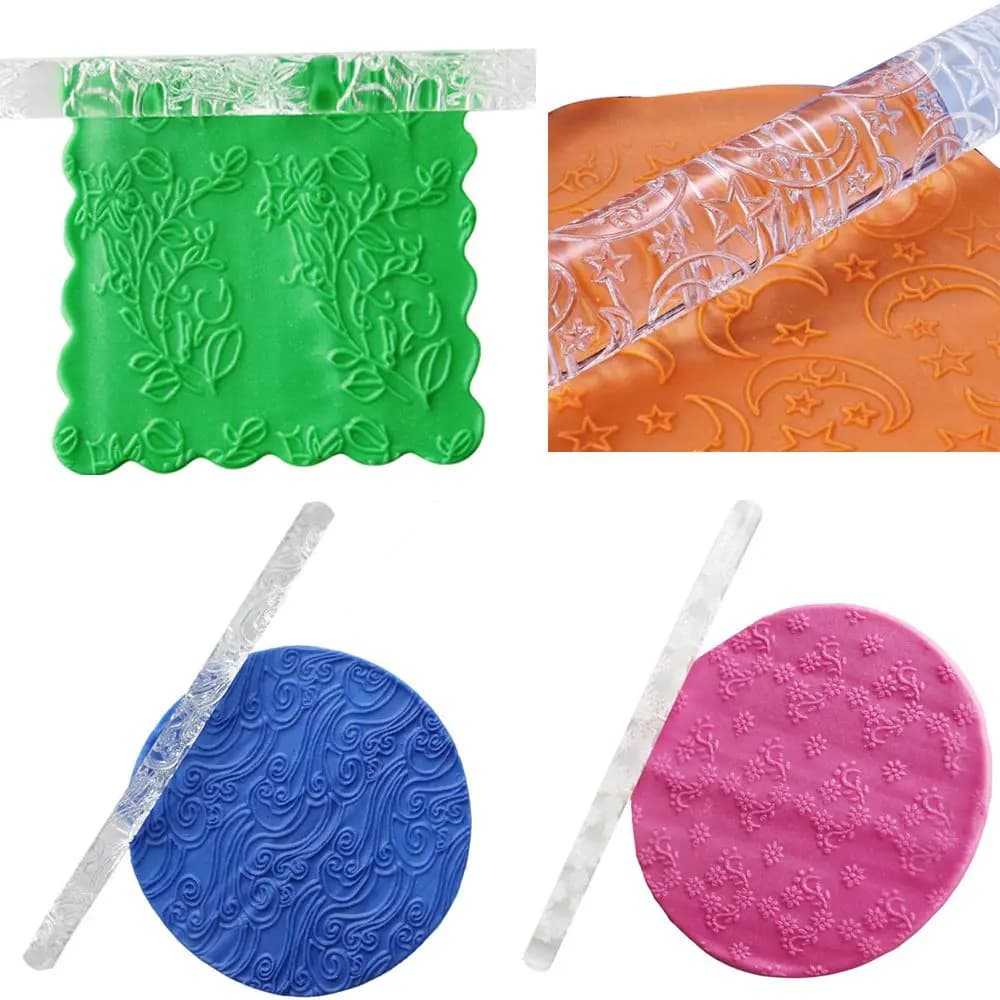 Rouleau à pâtisserie en acrylique pour gaufrage de strass, outils de cuisson de cuisine