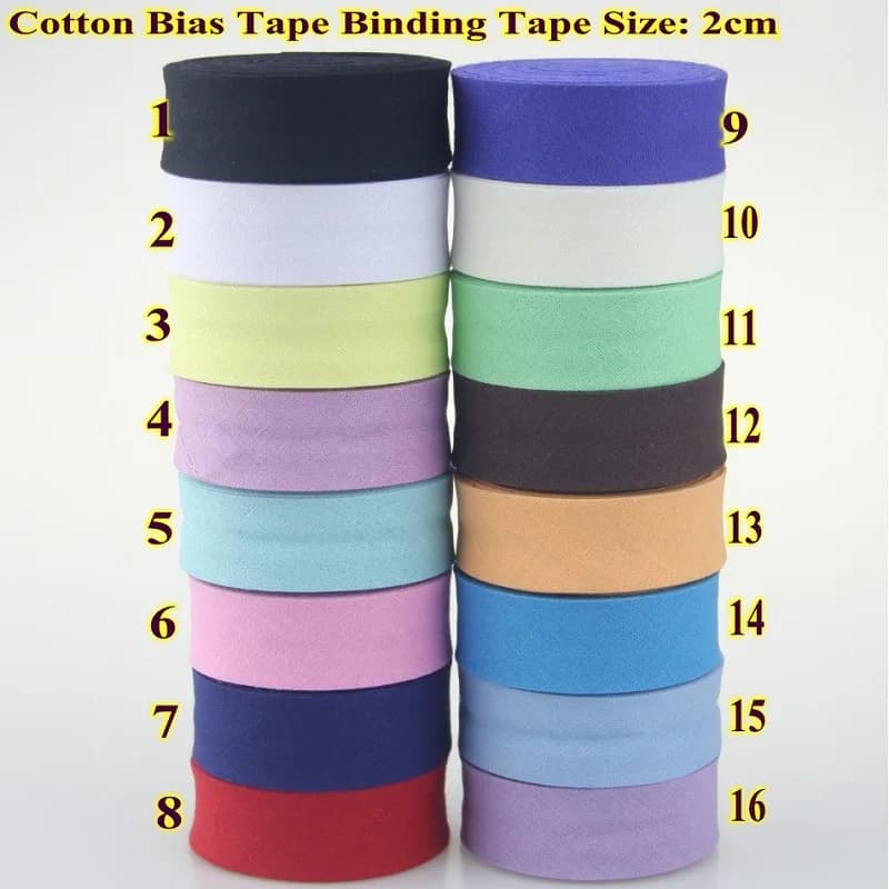 Ruban polarisé 100% coton, largeur 20mm, 3/4 pouces, 22 m/rouleau
