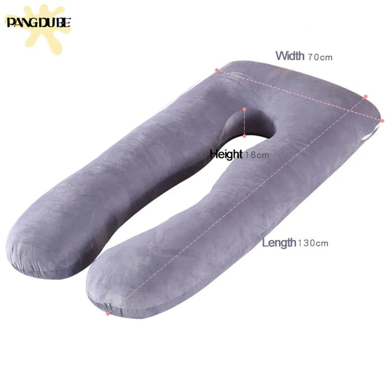 PANGDUBE oreiller de grossesse 130*70 cm oreiller de taille de couchage pour les femmes enceintes oreiller d'allaitement coussin d'allaitement pour les femmes