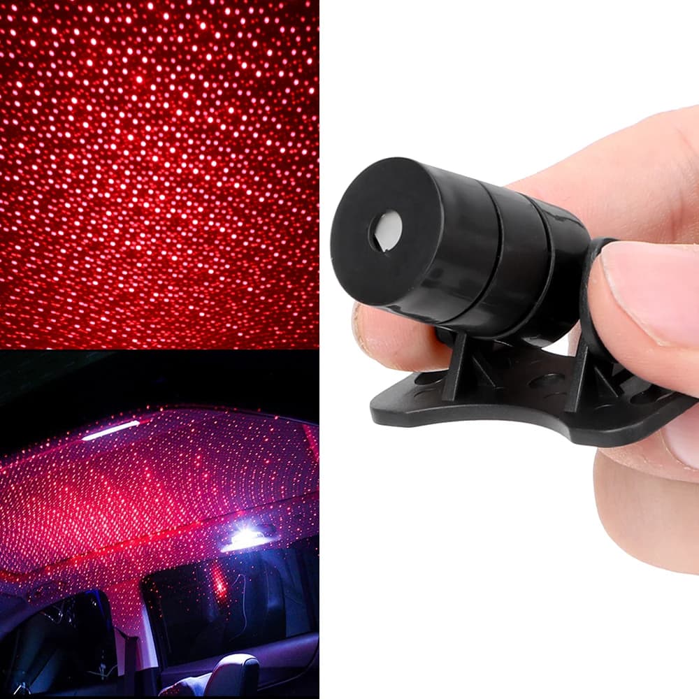 Plafonnier LED ciel étoilé rouge pour voiture, bande lumineuse USB, lampe d'ambiance intérieure décorative, budgétaire de caravane, accessoires automobiles