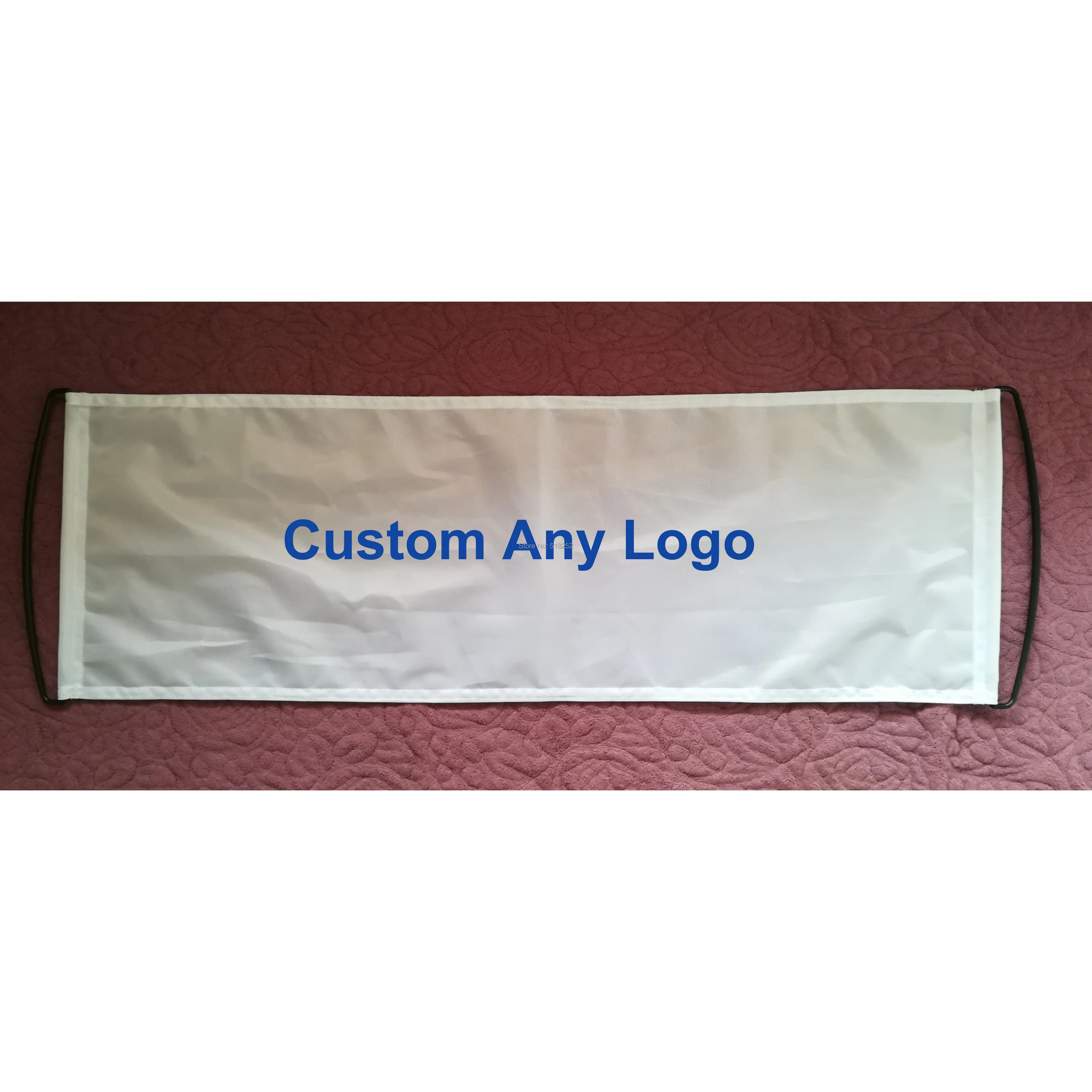 Bannière défilante à main, mini-drapeau imprimé, 24*70cm, enroulable, manuel, rétractable, en tissu polyester, décoration pour les fans de sport, promotion