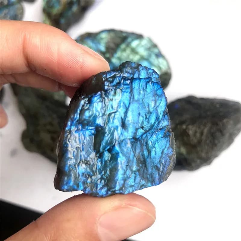 Pierre brute en cristal de Labradorite naturelle colorée, pierre de lune brute, pierre de guérison, artisanat de décoration