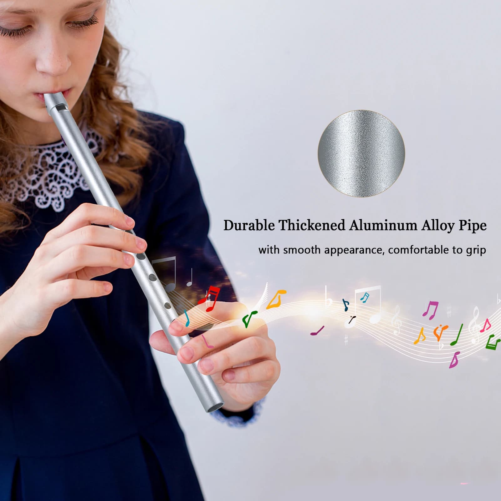 Sifflet irlandais traditionnel en étain, flûte à 6 trous, Instrument de musique à vent pour débutants, intermédiaires et experts, clé de C