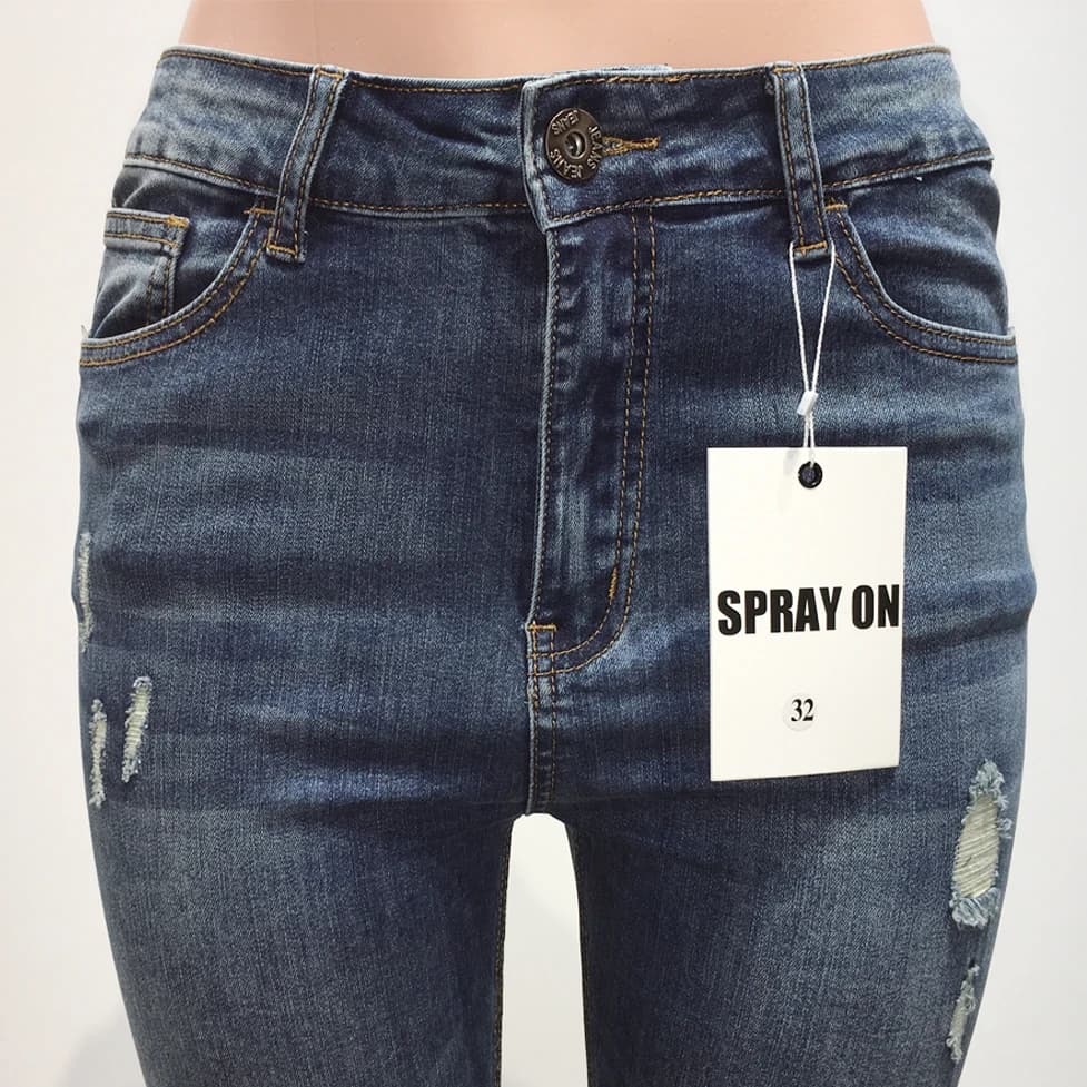 Jean déchiré pour hommes, pantalon en Denim extensible, Super slim, élastique, à la mode