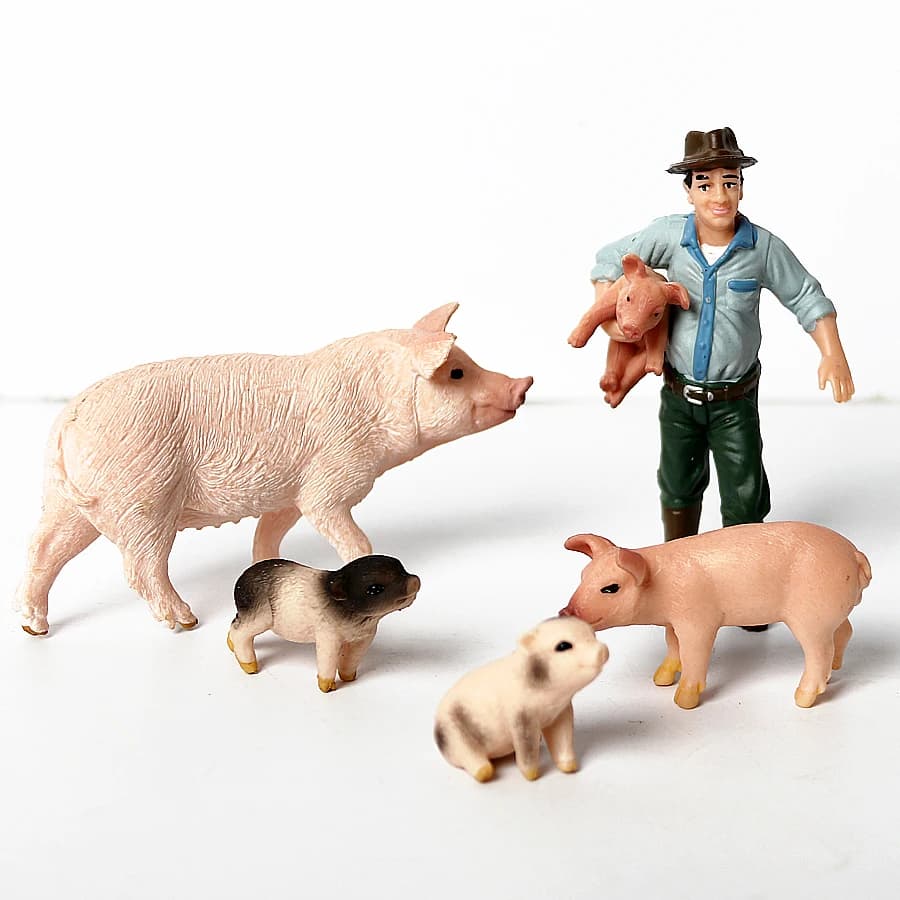 Simulation de sanglier cochon modèle ferme Animal cochon famille ensemble Figurines figurine jouets éducatifs pour enfants décor à la maison
