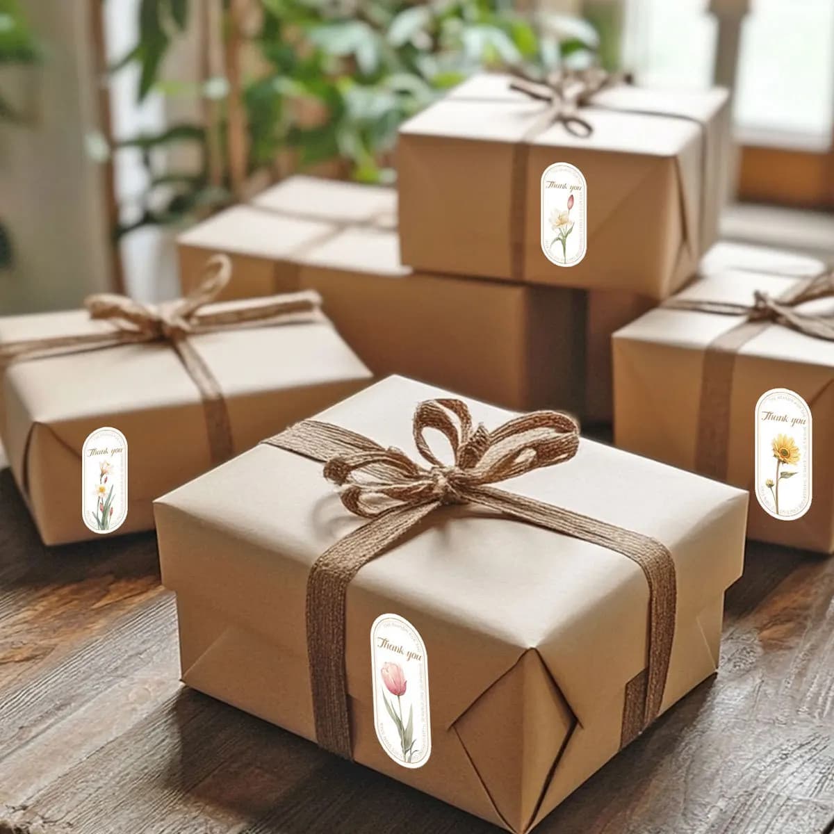 50pcs ce paquet est heureux pour vous voir aussi autocollants petite entreprise boîte-cadeau emballage décor merci autocollant étiquettes de sceau