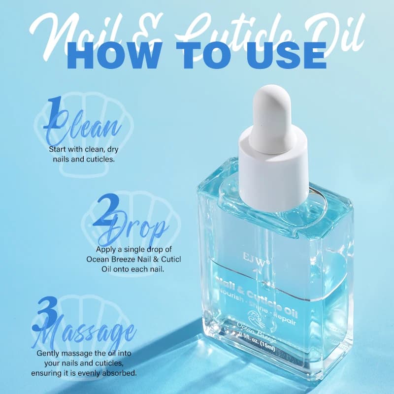 Huile pour cuticules Ocean Breeze - Répare