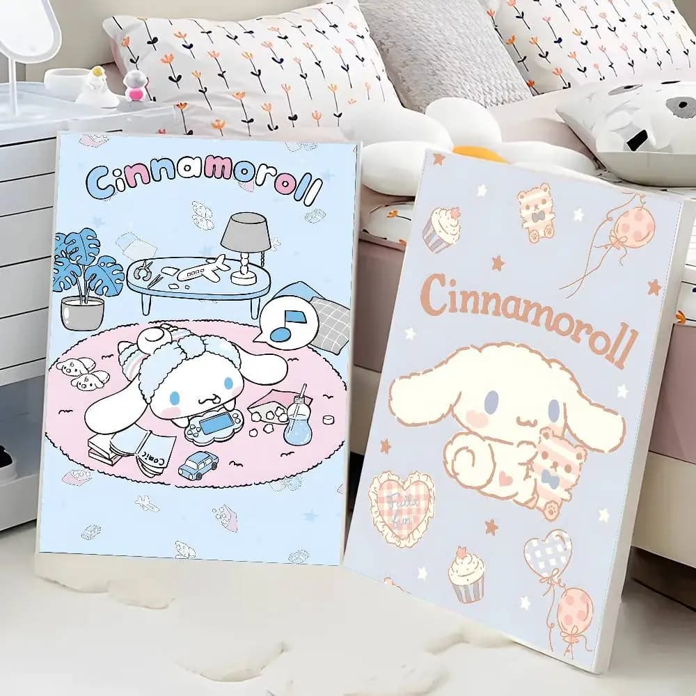 Affiches autocollantes de dessins animés mignons CinnamorollS, décorations murales de haute qualité, impressions colorées