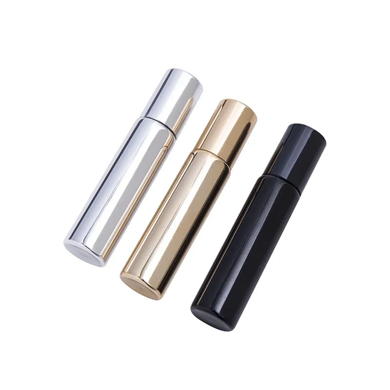 Bouteille rechargeable à rouleau métallique de 5/10ML, huiles essentielles, bouteilles de parfum en verre à rouler, conteneur de cosmétiques, lotion, vaporisateur atomiseur