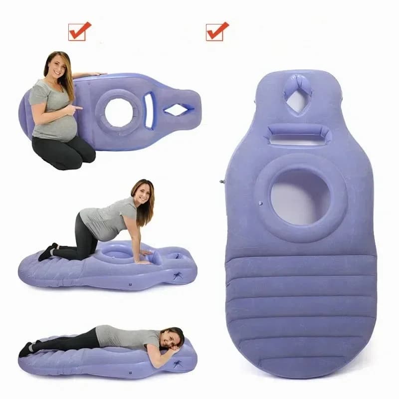 Coussin de grossesse gonflable pour le corps, matelas de soutien pour le lit, tapis de yoga pour femmes enceintes, oreiller de grossesse gonflable