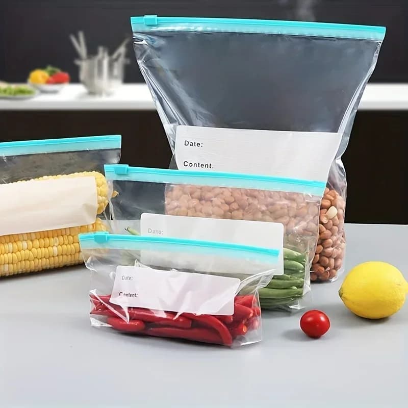 Sacs refermables pour la maison, adaptés au stockage au réfrigérateur, emballage et conservation, sacs auto-scellants pour la conservation des aliments