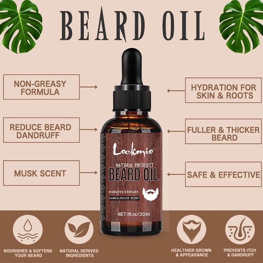 Baume à barbe et huile crème d'essence pour définir les moustaches favorise la barbe huile de croissance saine hommes barbes produits de coiffage doux