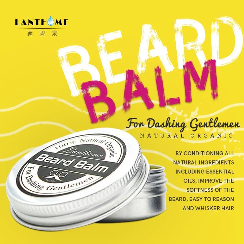Baume à barbe pour hommes, 30g, huile revitalisante, améliore la douceur de la barbe, gestion de la croissance des cheveux, cire à barbe, soins de beauté
