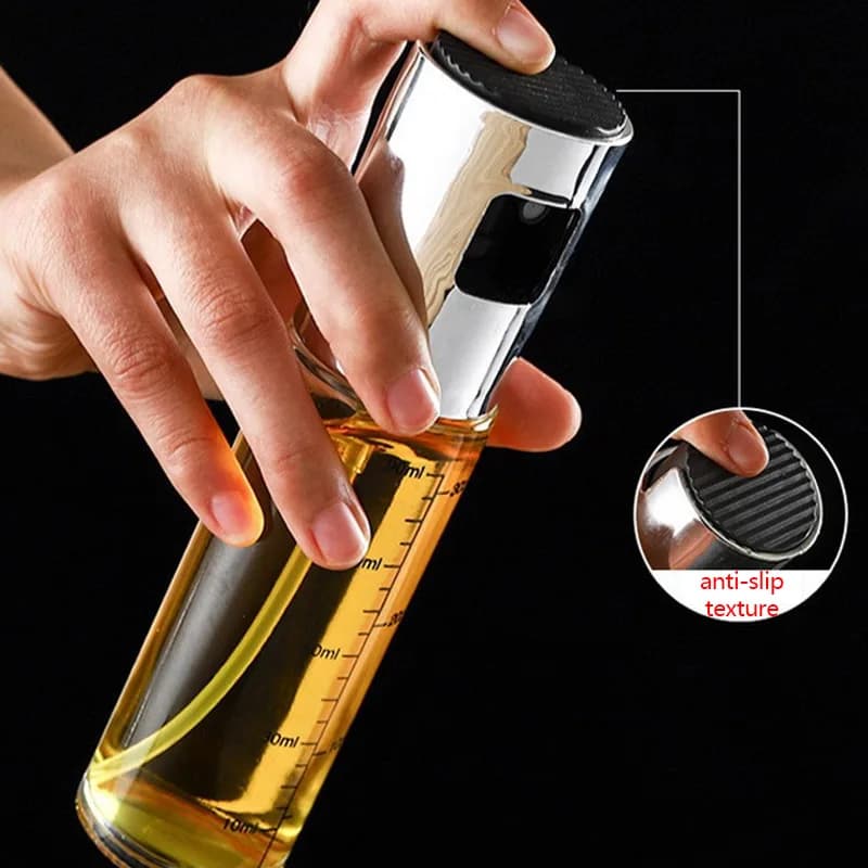 Bouteille de pulvérisation d'huile d'olive en acier inoxydable, 1 pièce, vinaigre d'huile pour friteuses à Air, barbecues, légumes, huiles essentielles, pulvérisateur de vinaigre