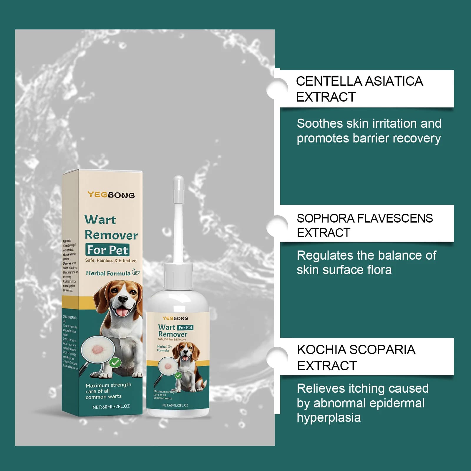 Gouttes anti-puces pour chat, élimine les poux, soulage les démangeaisons de la peau, répulsif d'insectes externe, fournitures de rosée, gouttes de traitement des tiques pour animaux de compagnie