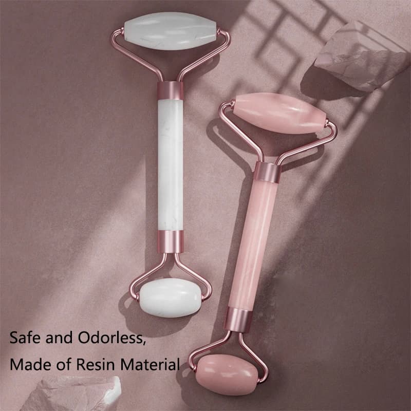 Rouleau de massage pour le visage et le cou, planche de Guasha, résine, cristal non rose, diversifier, beauté, massage à double extrémité, outils de soins de la peau