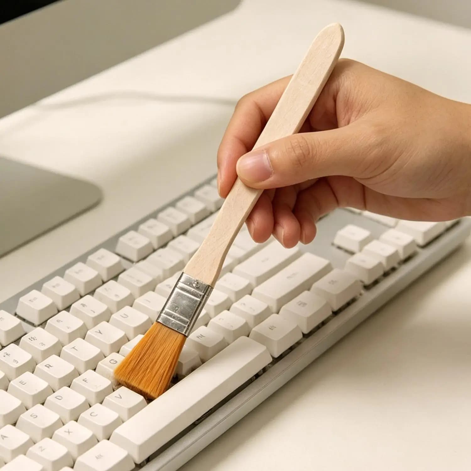 Ensemble de pinceaux de nettoyage à manche en bois pour peinture à l'huile, aquarelle, outils de peinture pour meubles, armoires et petits bordures