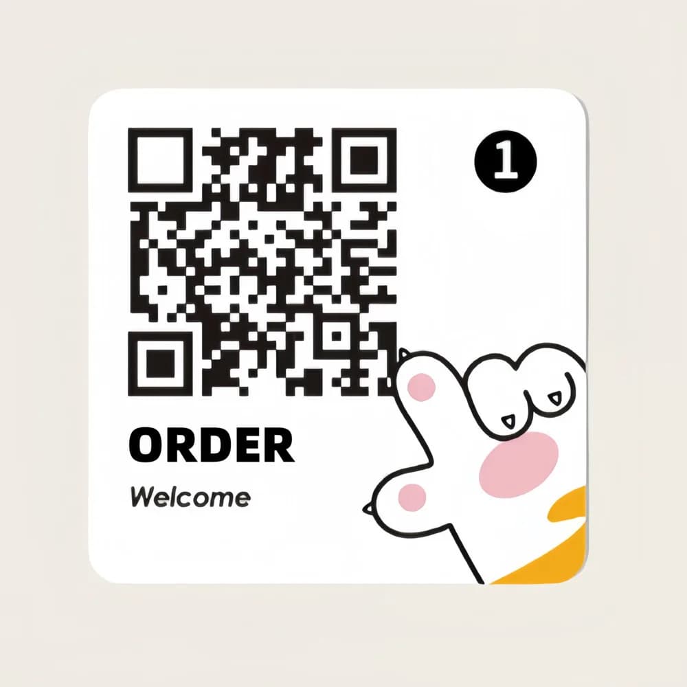 Autocollants de table plate QR