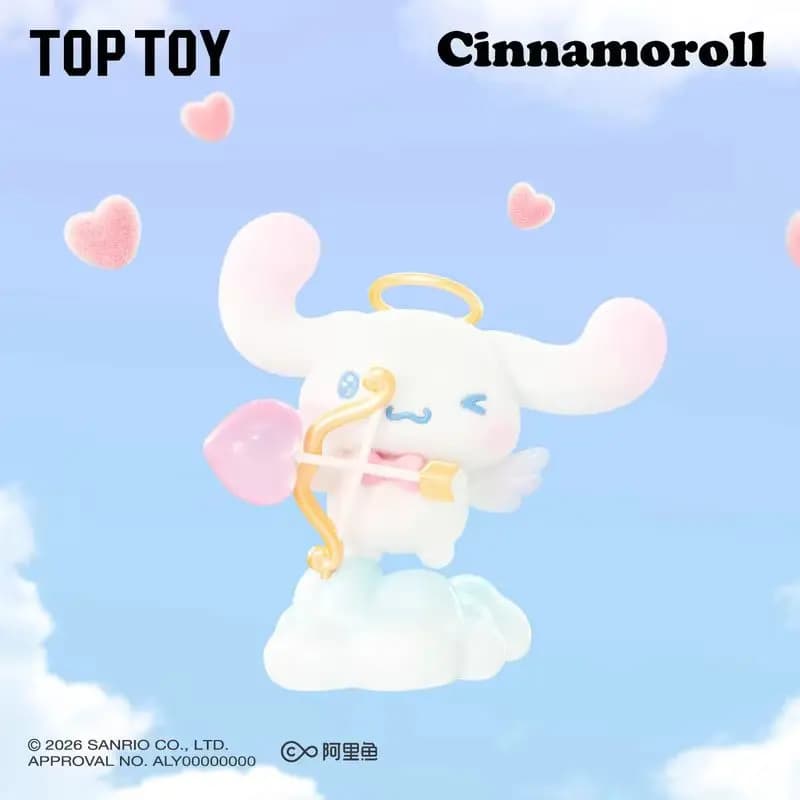 Nouvelle figurine floquée Cinnamoroll Blind Box Full Of Love Series, ornement de bureau, jouet de collection tendance, cadeau d'anniversaire