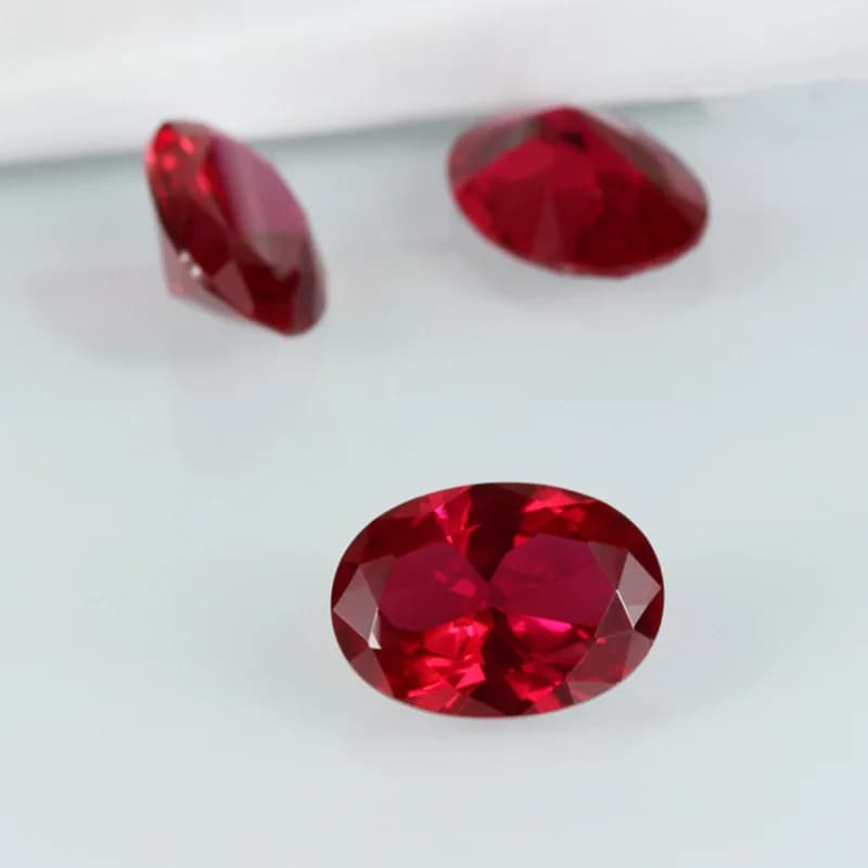 Grand rubis ovale de 13x18mm, 15,0 ct, pierre précieuse en vrac pour la fabrication de bijoux DIY, testé aux UV.