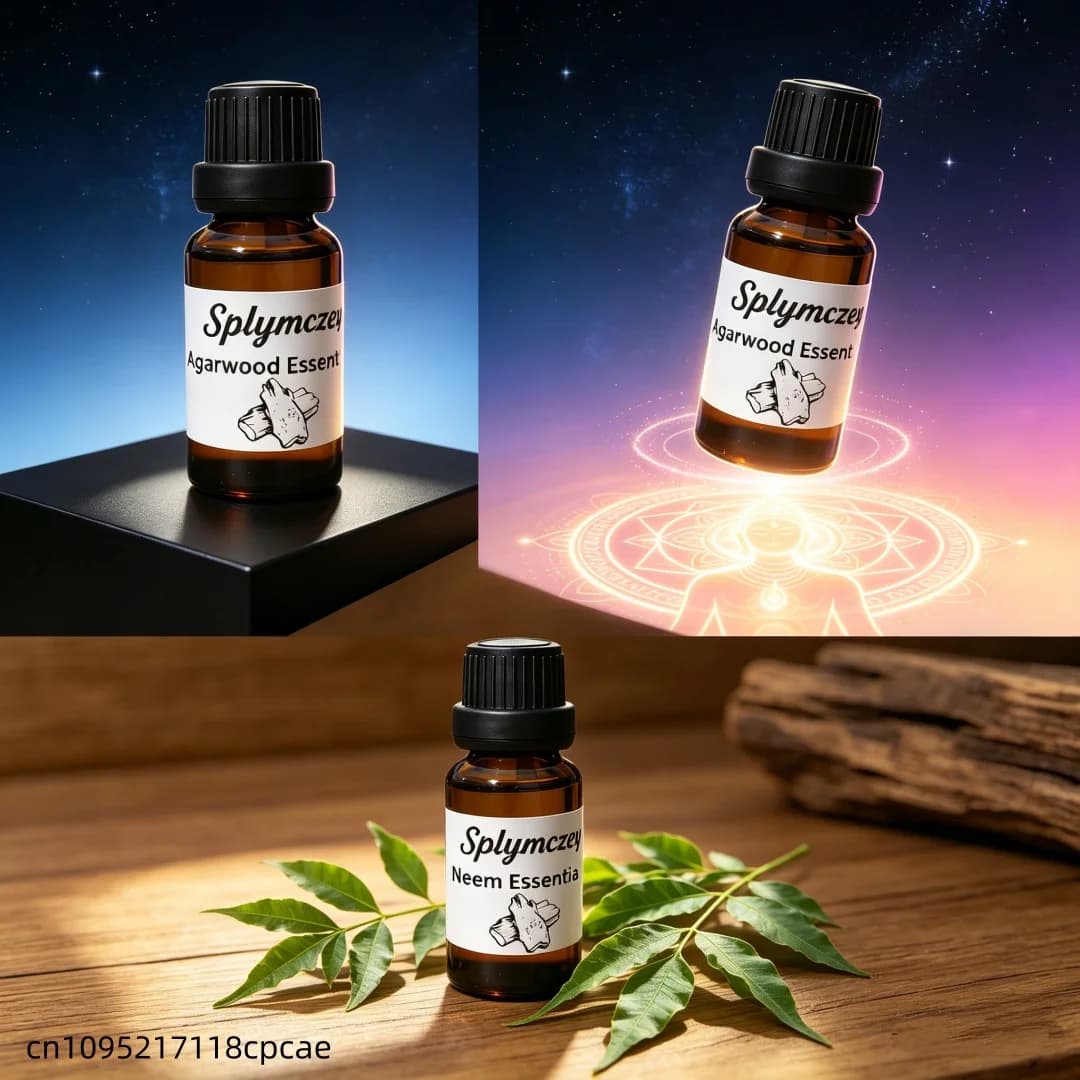 2 ml/flacon Huile Essentielle Pure d'Oud du Cambodge Authentique Naturelle pour Soulagement, Purification, Guérison, Méditation, Parfum Fait Main