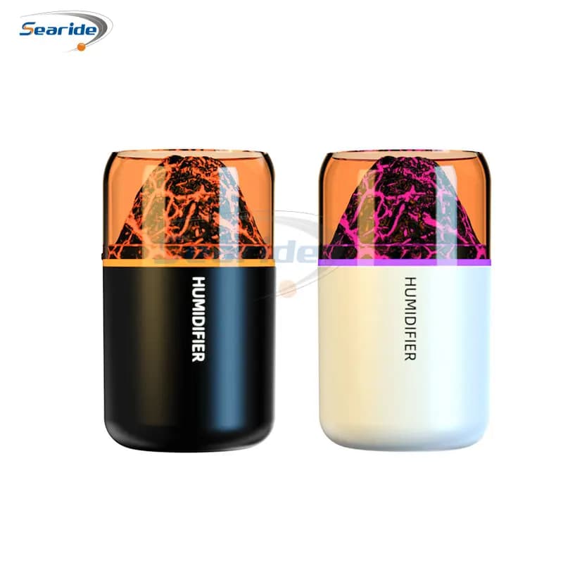 Mini humidificateur d'air USB 180ML, diffuseur d'huile essentielle et d'arôme, volcan créatif, brume lumineuse colorée, purificateur pour voiture, maison, chambre à coucher
