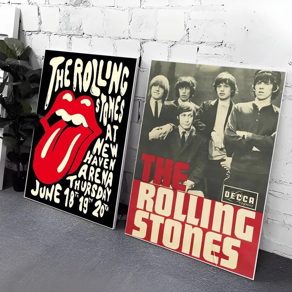 Affiche autocollante DIY du groupe de rock The Rolling Stones