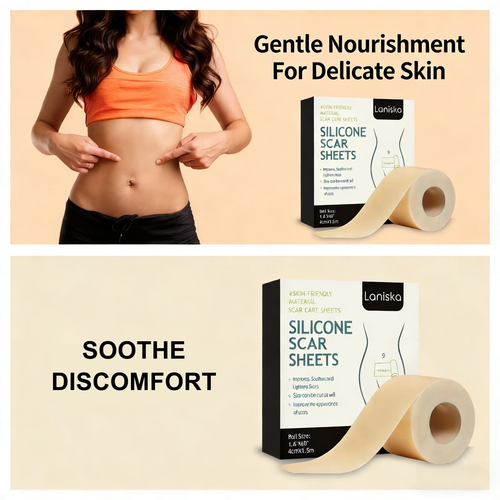 Tea Tree Oil Silicone Scar Sheets Repair Scar Fade-Out Marks Soothing Skin Trauma Scar Cover Moisturizing Scar Healing Sticker