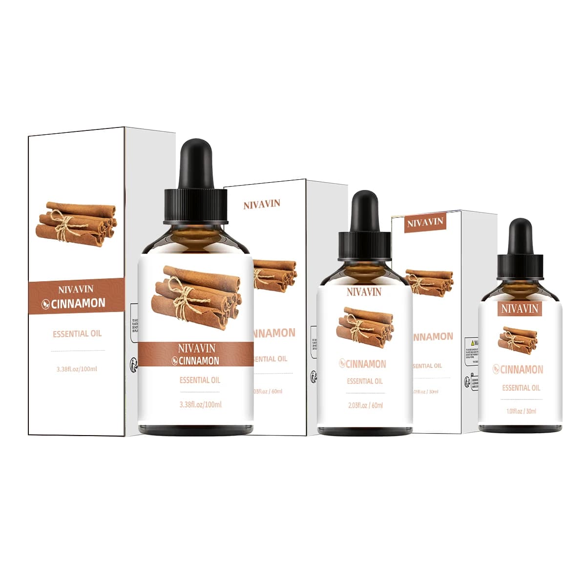 NIVAVIN Huile essentielle de cannelle 30ml/60ml/100ml