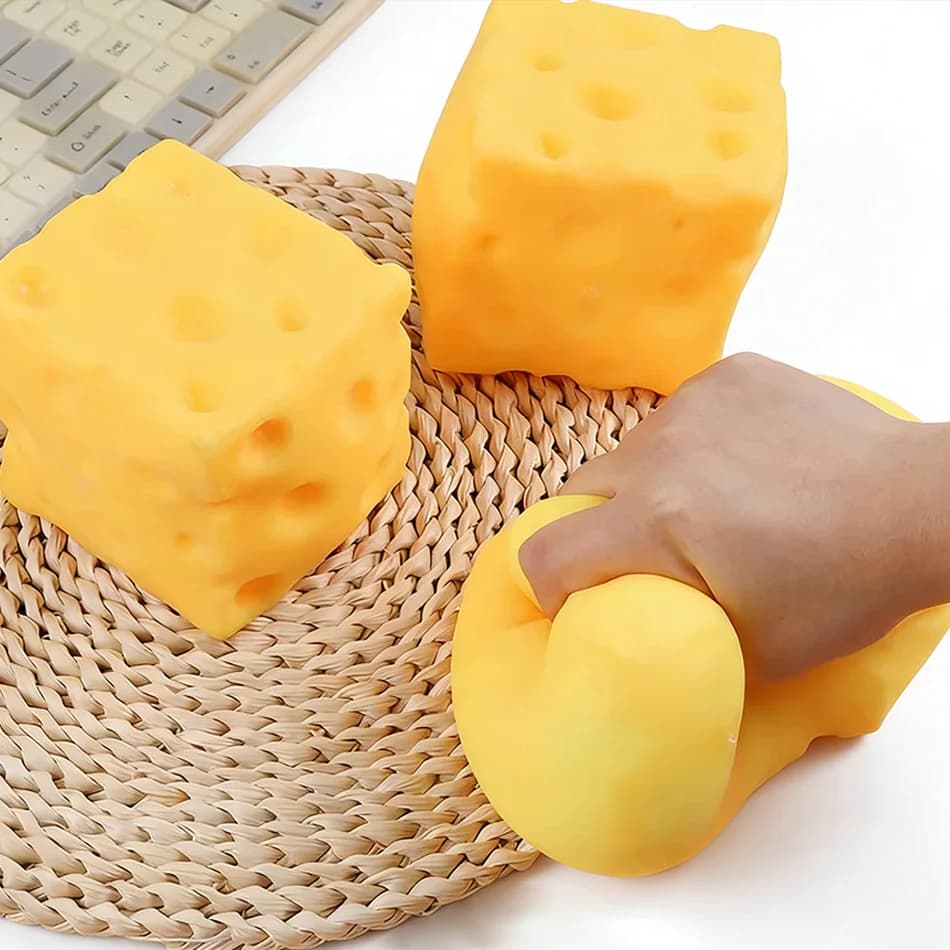 Jouet Squishy en forme de fromage à remontée lente
