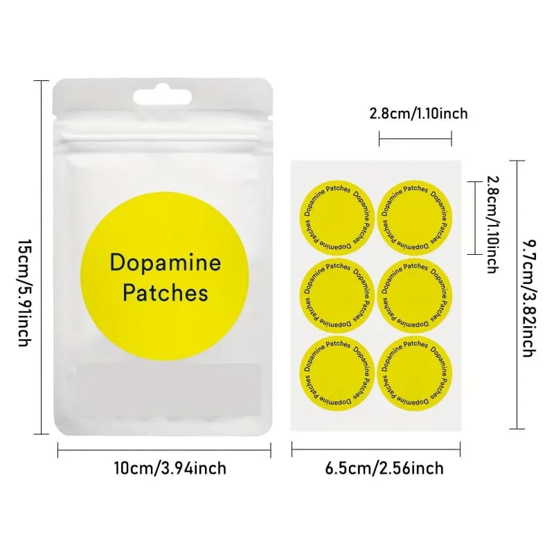 Patchs de Dopamine pour l'humeur et la mise au point instantanés, Boosters de Dopamine, chauffage Local, bien-être mental, corps Beige, 30 pièces