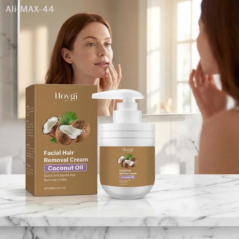 Crèmes dépilatoires pour le visage à l'huile de noix de coco 100g