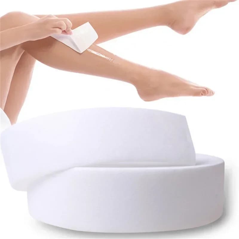 1 Rouleau de 50M/100M de Bandes de Cire Non Tissées pour Épilation Corporelle, Aisselles, Jambes, Bras