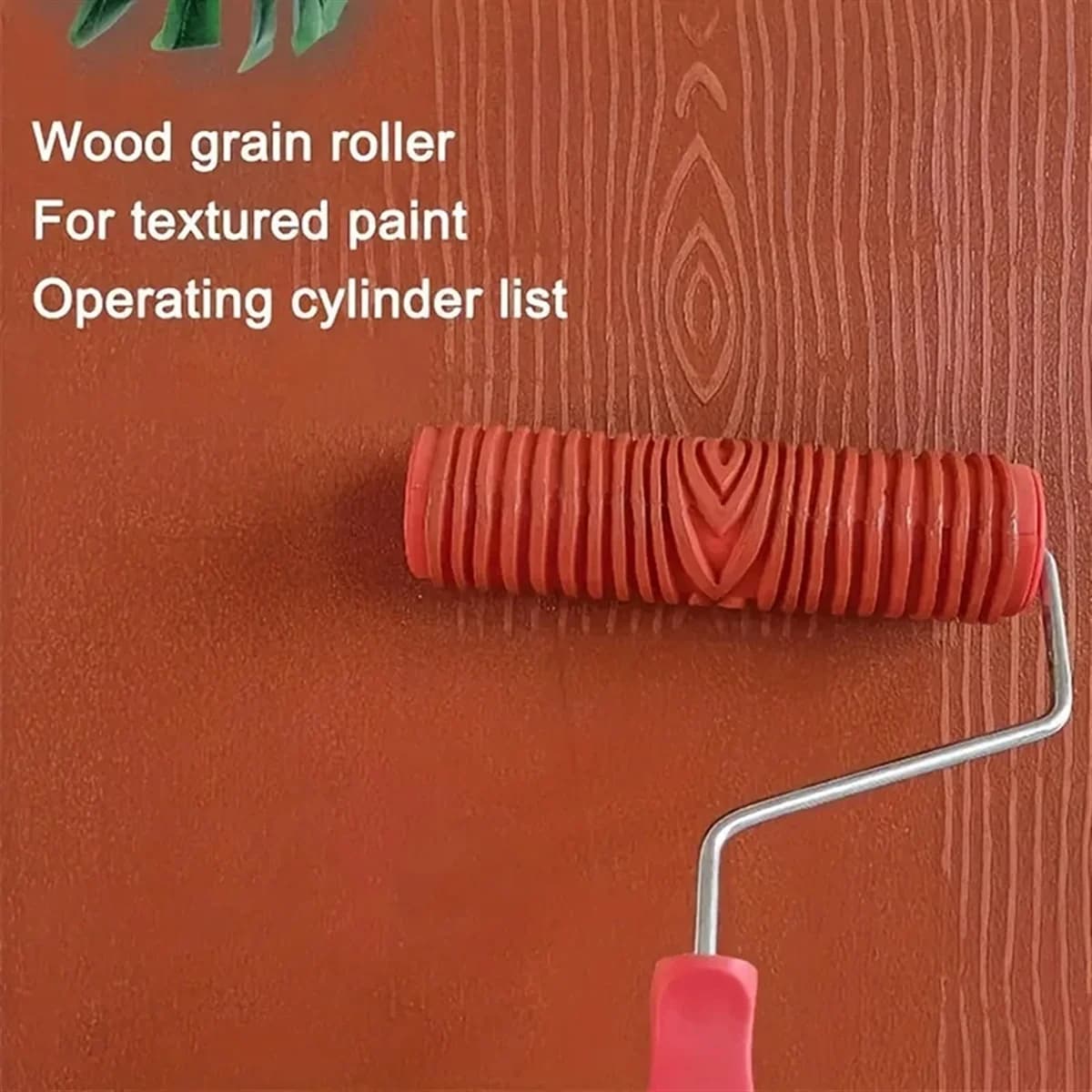 Rouleau de peinture murale en bois avec poignée