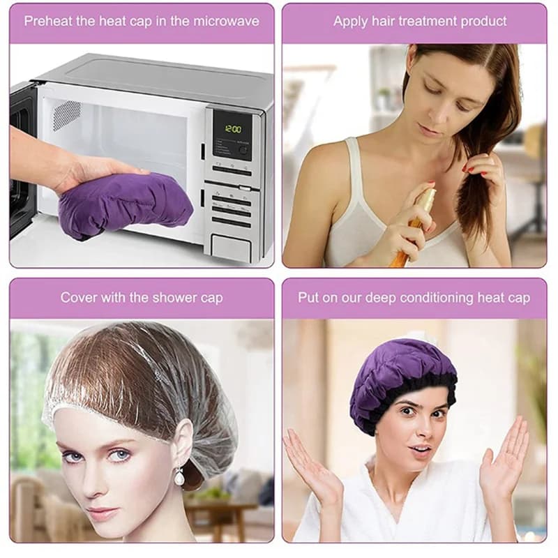 A66K-bouchon de soin de graines de lin chauffage au micro-ondes bouchon de cuisson à la vapeur soins des cheveux bouchon d'huile cuite chauffage